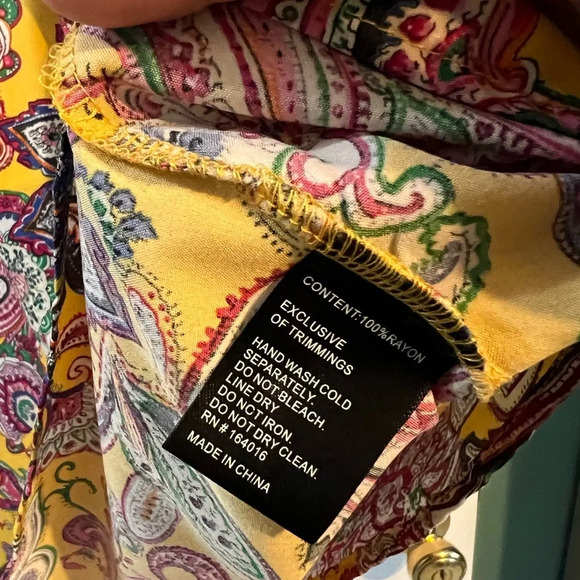 Caleaas Embroidered Ruffle Sleeve Floral Tunic Top Blouse 2X Plus Size Boho - Picture 4 of 5